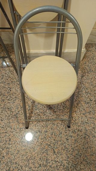Taburetes de Cocina plegables Madera y Metal