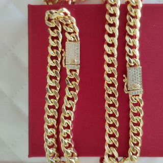 Conjunto Joyas Estilo Mónaco Unisex oro laminado