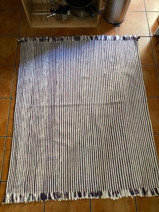 Alfombra Rayas Morado y Blanco 118x148