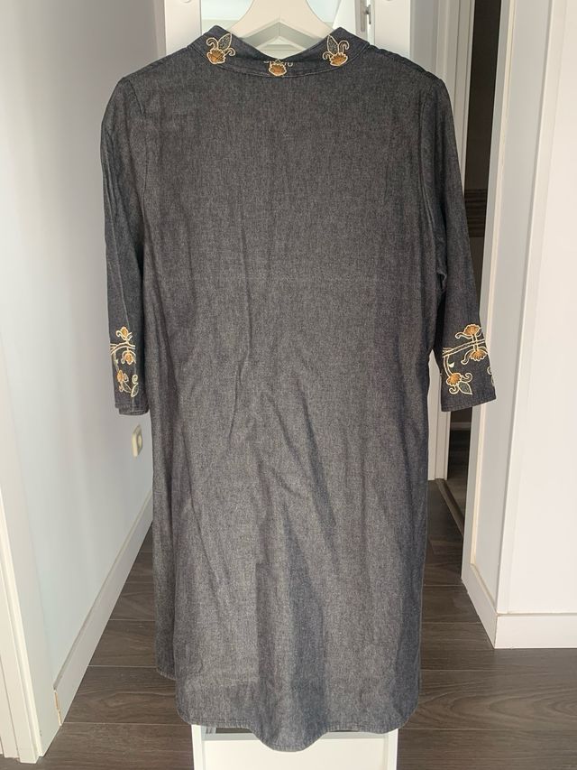 Vestido vaquero estampado flores