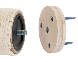 Poste rascador para gatos de sisal y madera