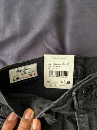 Tejanos Slim Fit Mujer/Niña Negros