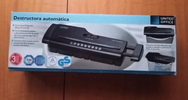 Destructora de papel portátil y ajustable 