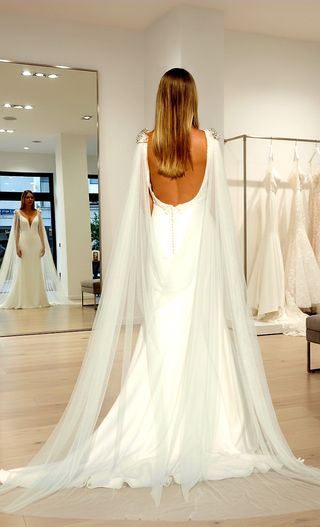 Capa de novia tul sedoso - Nueva