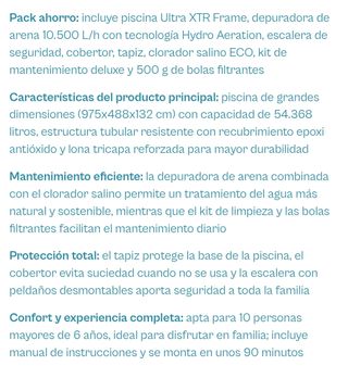 Pack Piscina Desmontable grande