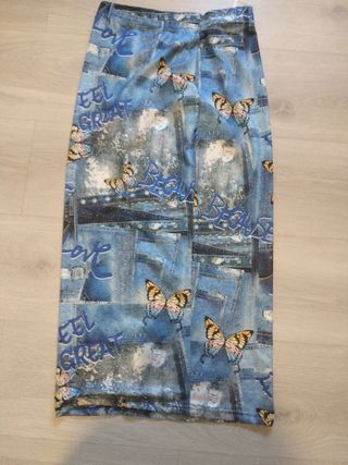 Conjunto Crop Top y Falda Mariposas