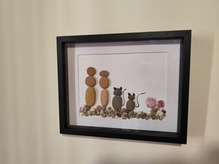 Cuadro Decorativo Piedras y Conchas