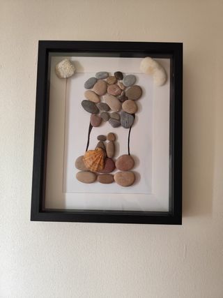 Cuadro Decorativo Piedras y Conchas