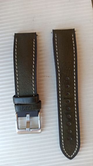 Correa de reloj de piel verde 20 mm