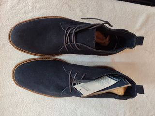 Botas de ante azul marino para hombre