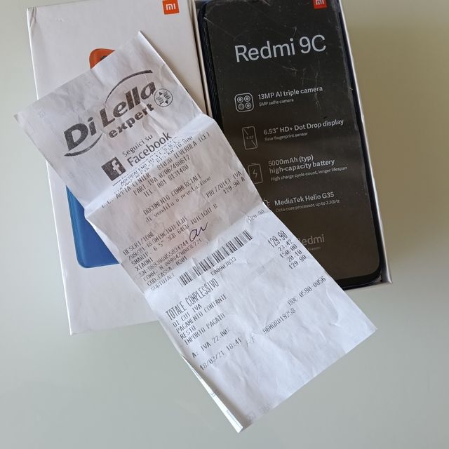 Xiaomi Redmi 9C Blu da riparare vetro