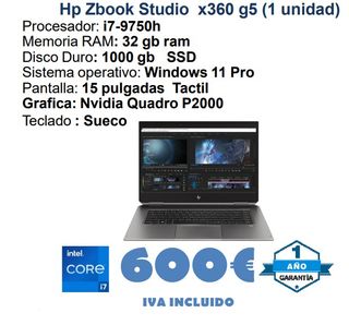 HP Zbook Studio x360 G5 - 32GB RAM