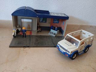 Comisaría Policía Coche y Muñecos Playmobil