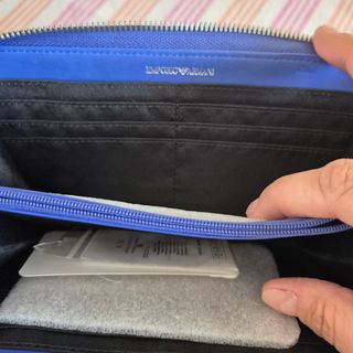 Cartera Emporio Armani original Azul  nueva