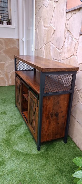 Mueble con puertas correderas estilo granero