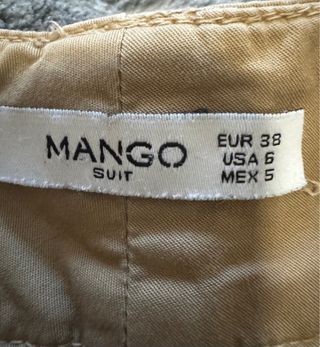 Pantalón Mango Beige Talla M