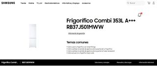 Nevera Samsung Combi A+++ No Frost 200x60cm