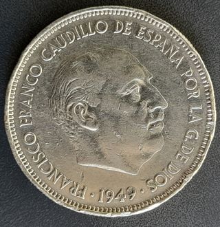 5 Pesetas 1949 F. Franco Caudillo