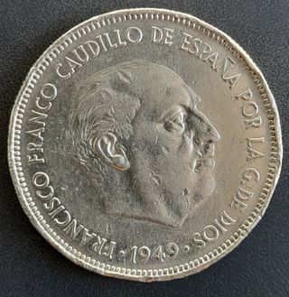 5 Pesetas 1949 F. Franco Caudillo