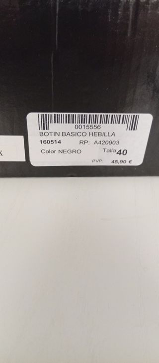 Botines tacón mujer talla 40 negros