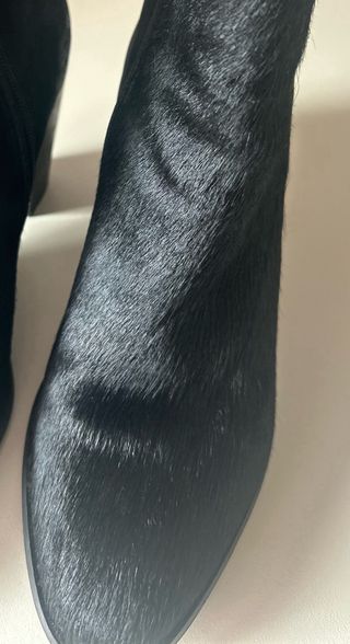 Botines Mango Piel Negros Tacon