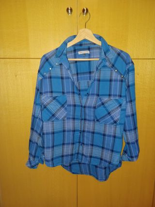Camisas manga larga a cuadros, Bershka, S