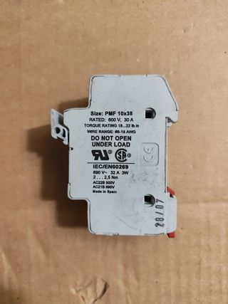 Portafusibili 10x38 2 posti