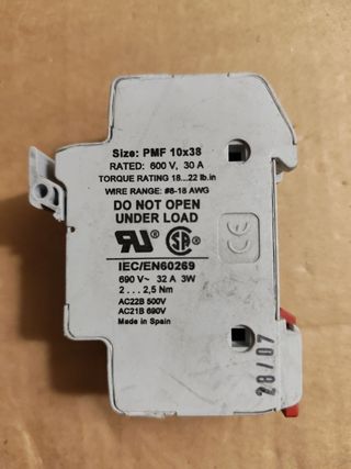 Portafusibili 10x38 2 posti