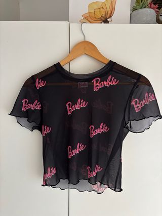 Bershka Camiseta Malla Barbie Talla M