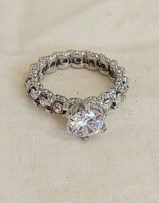 Anillo Maxi con Circonitas nupcial princesa