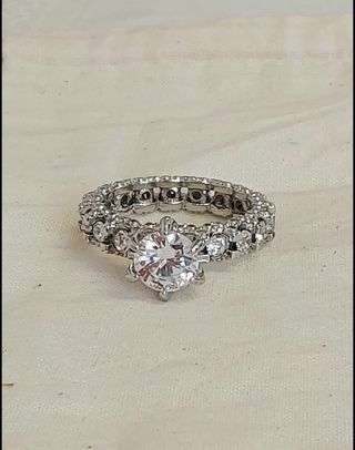 Anillo Maxi con Circonitas nupcial princesa