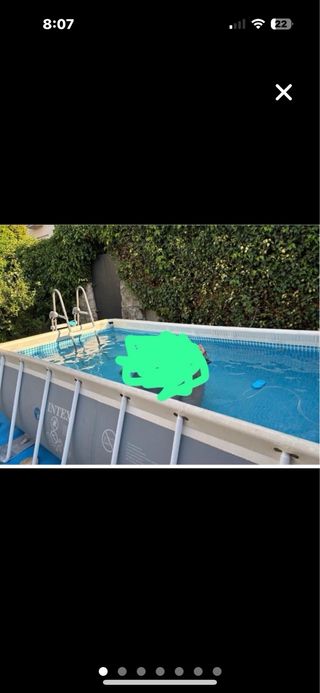 Piscina Intex con escalera,,filtro ,tapa...