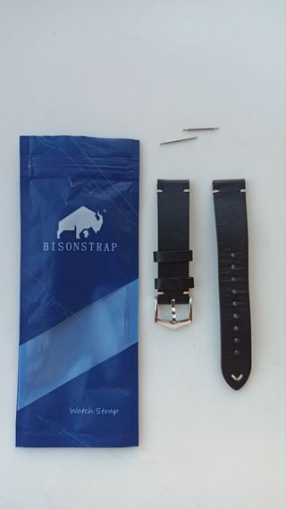 Correa de reloj BISONSTRAP negra 19mm