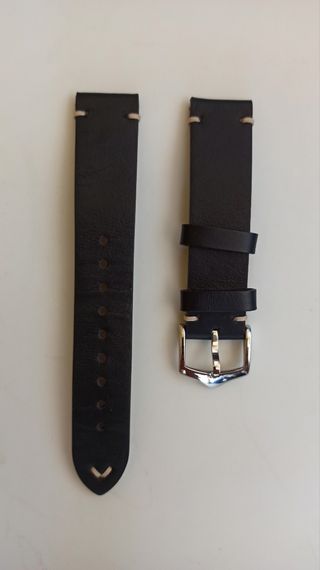 Correa de reloj BISONSTRAP negra 19mm