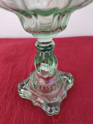 Lume a petrolio antico in vetro verde