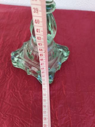 Lume a petrolio antico in vetro verde