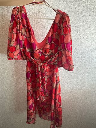 Vestido Pedro del Hierro Rosa y Rojo
