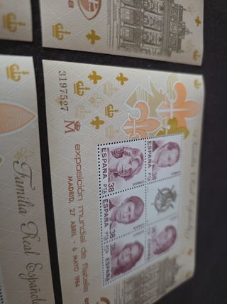 Sellos Familia Real Española 1984 - Planchas x6