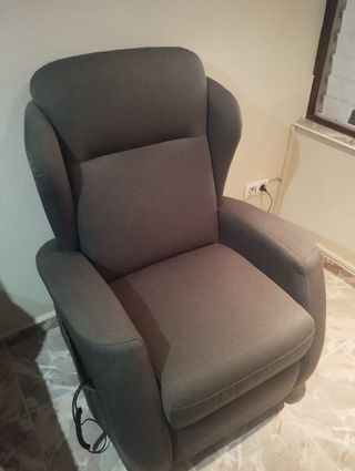 Poltrona relax in tessuto grigio