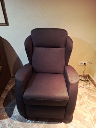 Poltrona relax in tessuto grigio