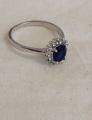 Anillo Plata compromiso estilo clásico