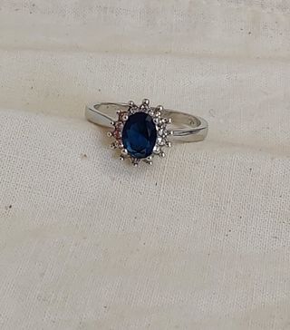 Anillo Plata compromiso estilo clásico