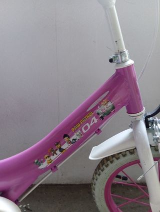 Bicicleta Patrulla Canina Niña Rosa