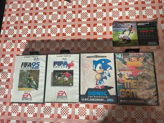Lote Mega Drive: FIFA 95, FIFA 96, Sonic, Mega Gam