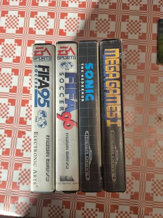 Lote Mega Drive: FIFA 95, FIFA 96, Sonic, Mega Gam