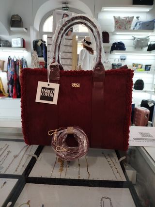 Borsa Enrico Coveri Bordeaux Donna con Tracolla