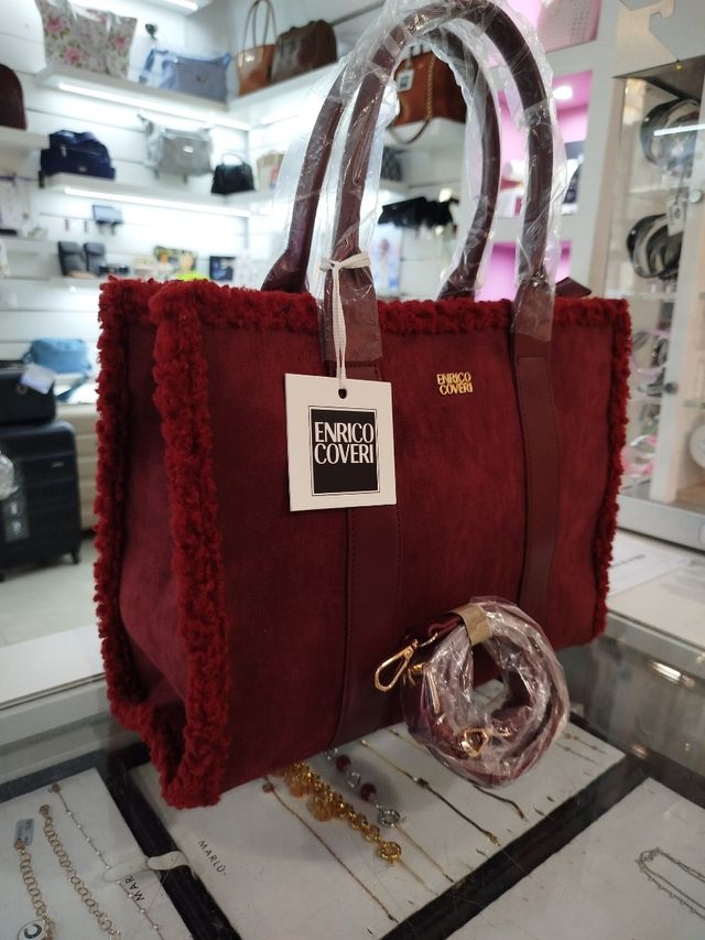 Borsa Enrico Coveri Bordeaux Donna con Tracolla