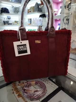 Borsa Enrico Coveri Bordeaux Donna con Tracolla