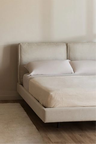 Cama Ketia 160x200 Beige Tela