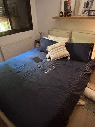 Cama Ketia 160x200 Beige Tela